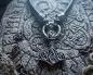 Preview: Stainless steel Thor's hammer on Wolf leather chain